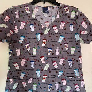 Zoe+Chloe Scrub top, size small